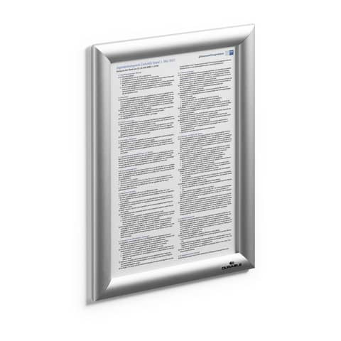 Cornice a scatto Durable in alluminio - argento metallizzato A4 - 4796-23